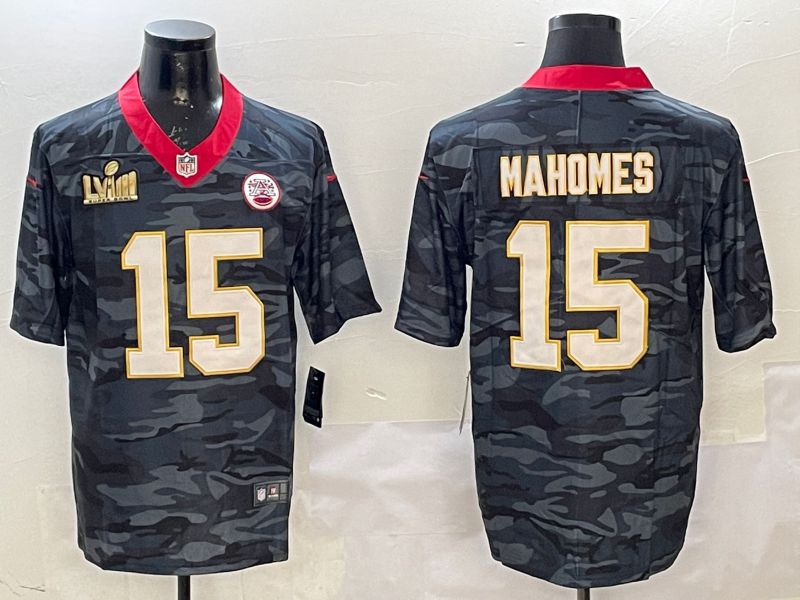 Men Kansas City Chiefs 15 Mahomes Camo National Flag 2025 Nike Limited NFL Jersey style 3